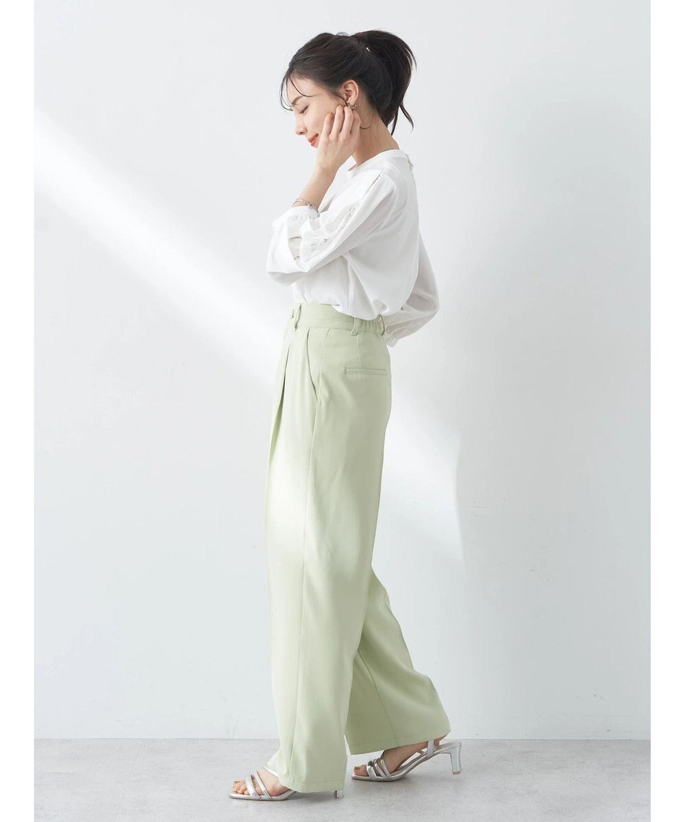 earth music&ecology レーススリーブブラウス 