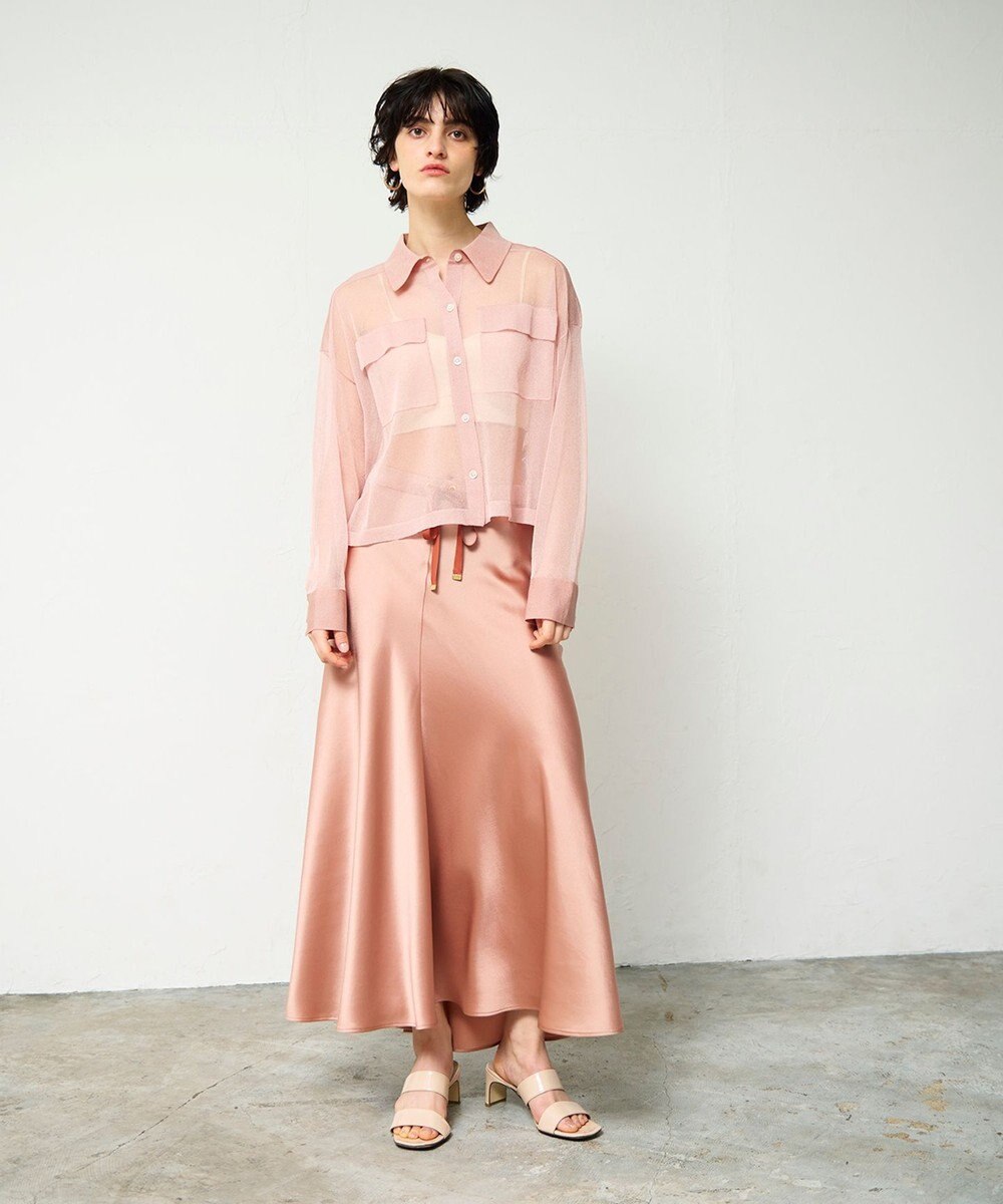 GRACE CONTINENTAL ニットシアーシャツ 