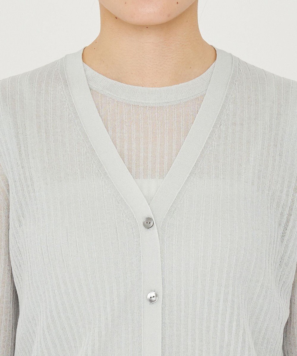 uncrave シアー リブ ニット カーディガン（uncrave STANDARD） 