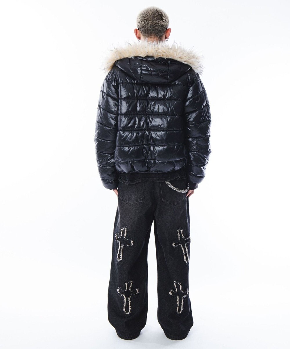 WEGO 【ユニセックス着用ITEM】2WAYシャイニーパファーフーディー 