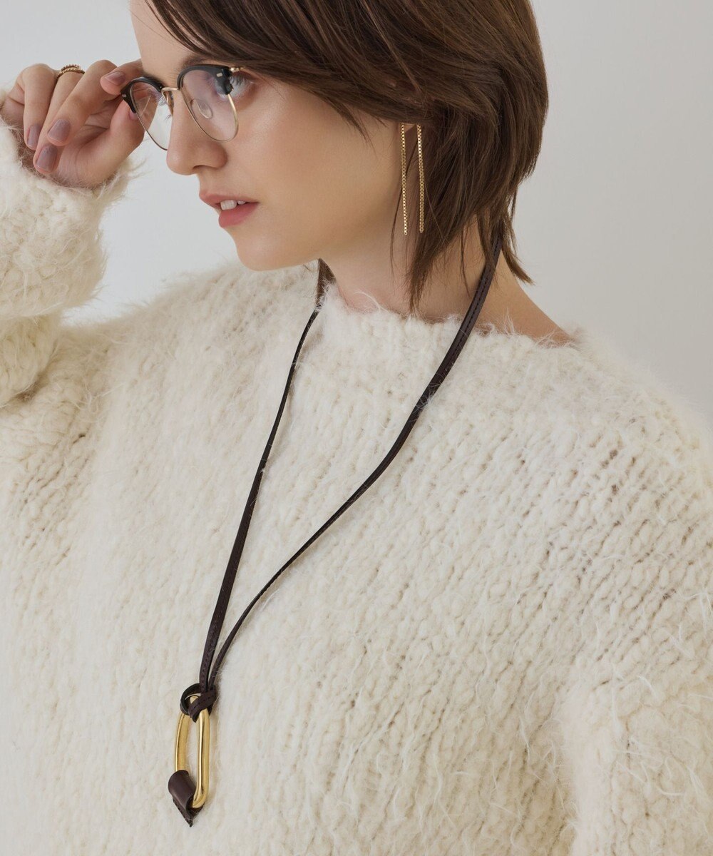 GRACE CONTINENTAL バルキーフェザーニットトップ 