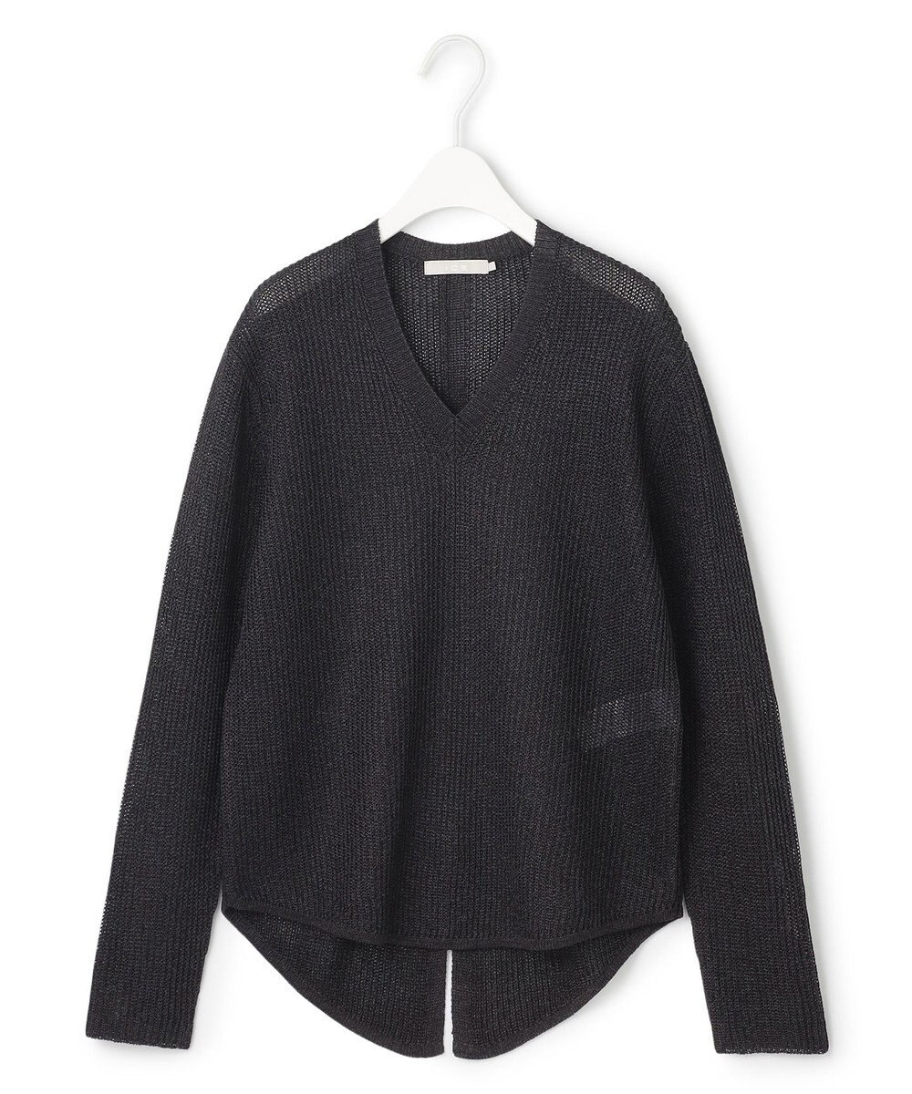 ICB 【洗える】 ペーパーブレンドシャインニット Vネックプルオーバー 