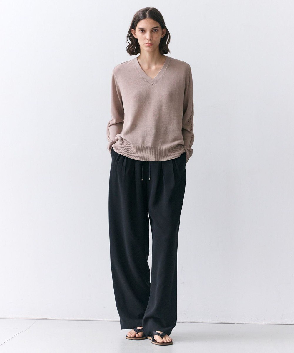 BEIGE， RUE / ドライタッチイージーセミワイドパンツ 