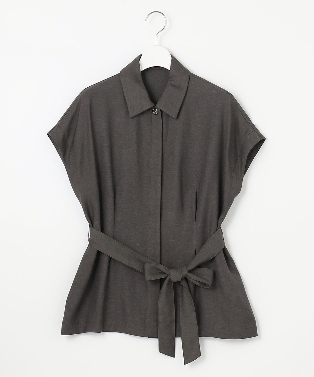 自由区 【XSサイズ～/洗える】キュプラリネンシャンタン ブラウス 