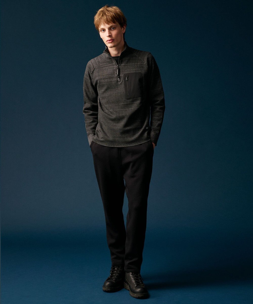 JOSEPH ABBOUD MOUNTAIN 【軽さ/ストレッチ】ホールガーメント3Dニット トスタンドZIPプルオーバー 