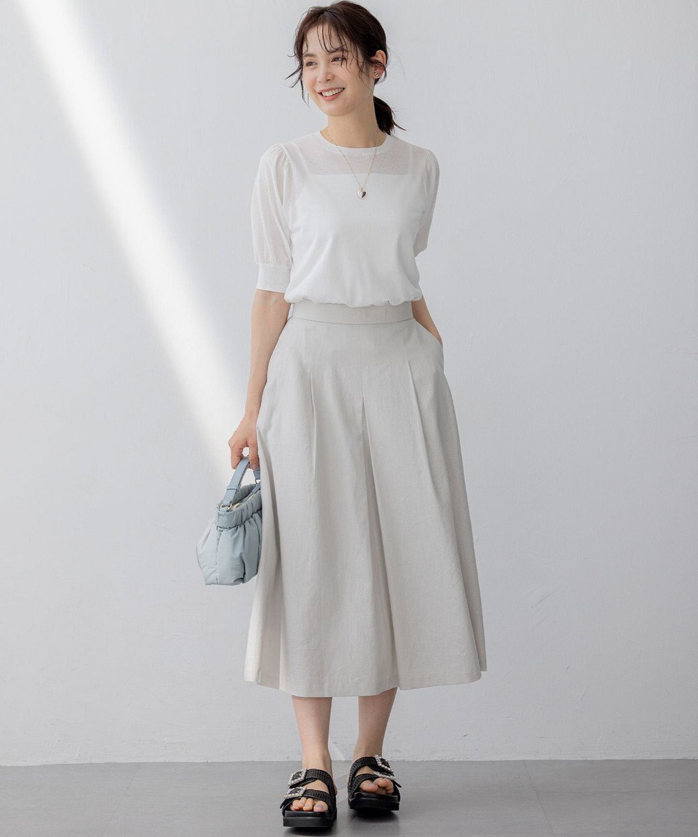 組曲 リネンレーヨン スカート 