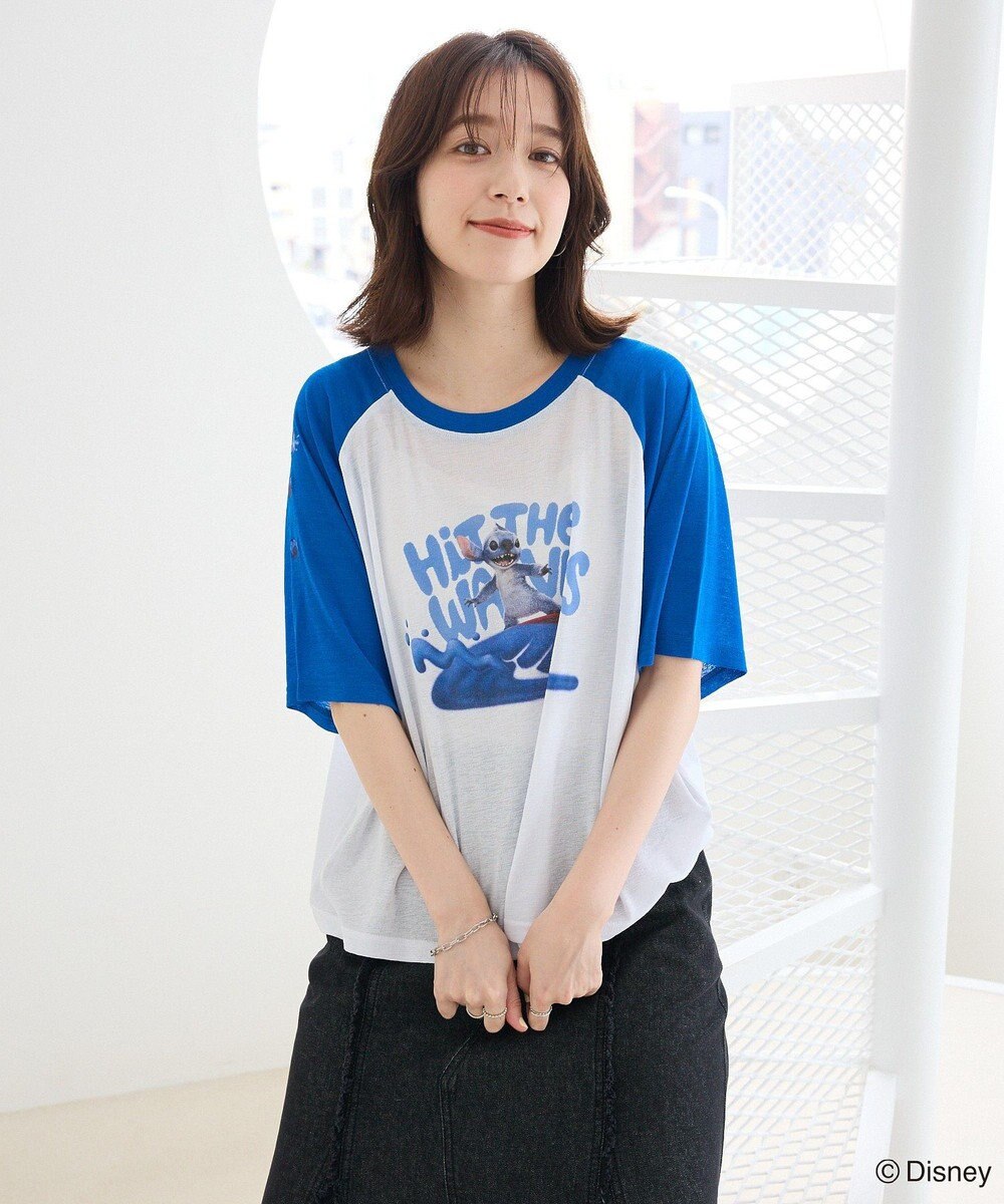 Green Parks スティッチ／シアー半袖ラグランＴシャツ 