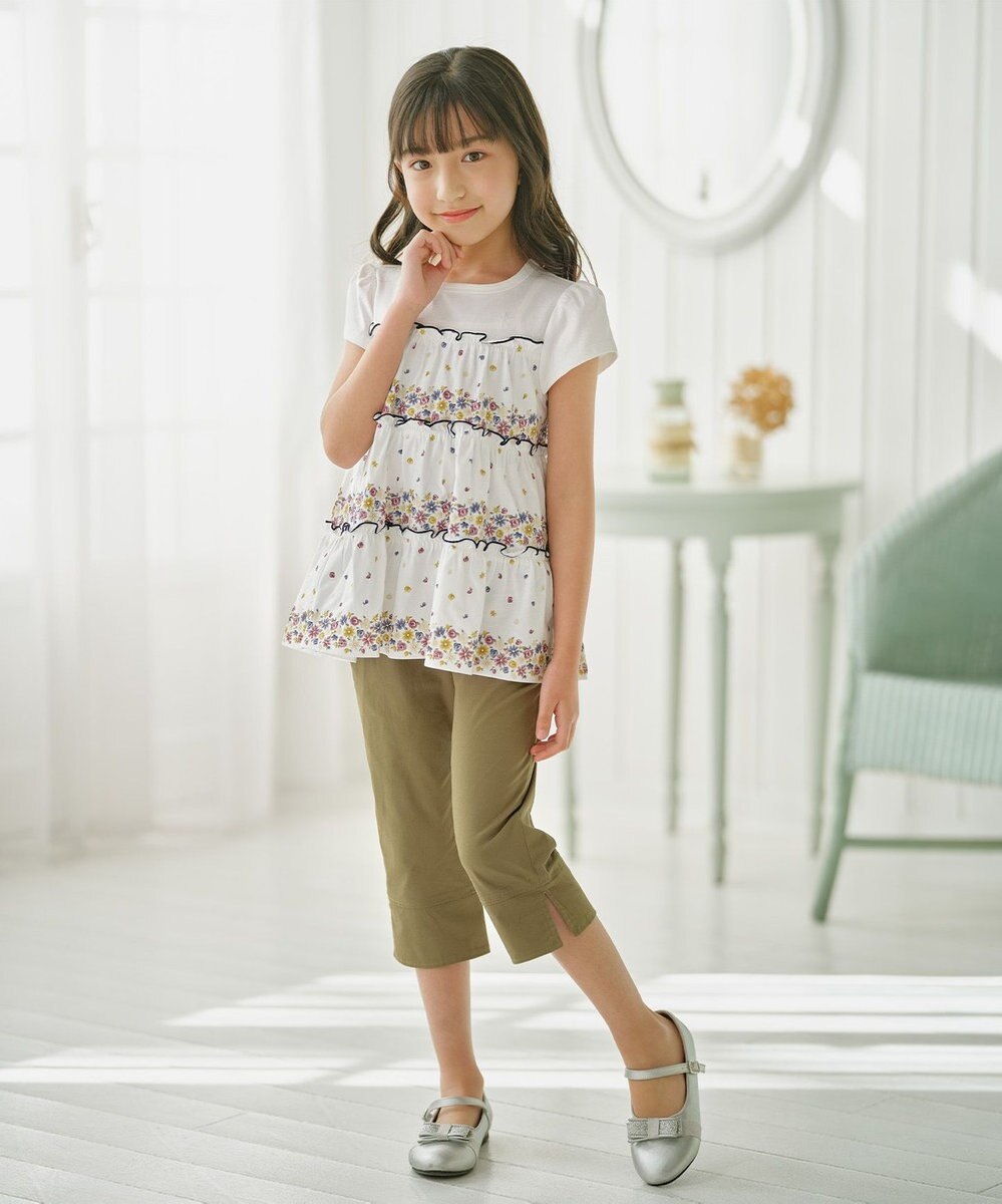 組曲 KIDS 【150-160㎝】ティアードフラワー チュニック 
