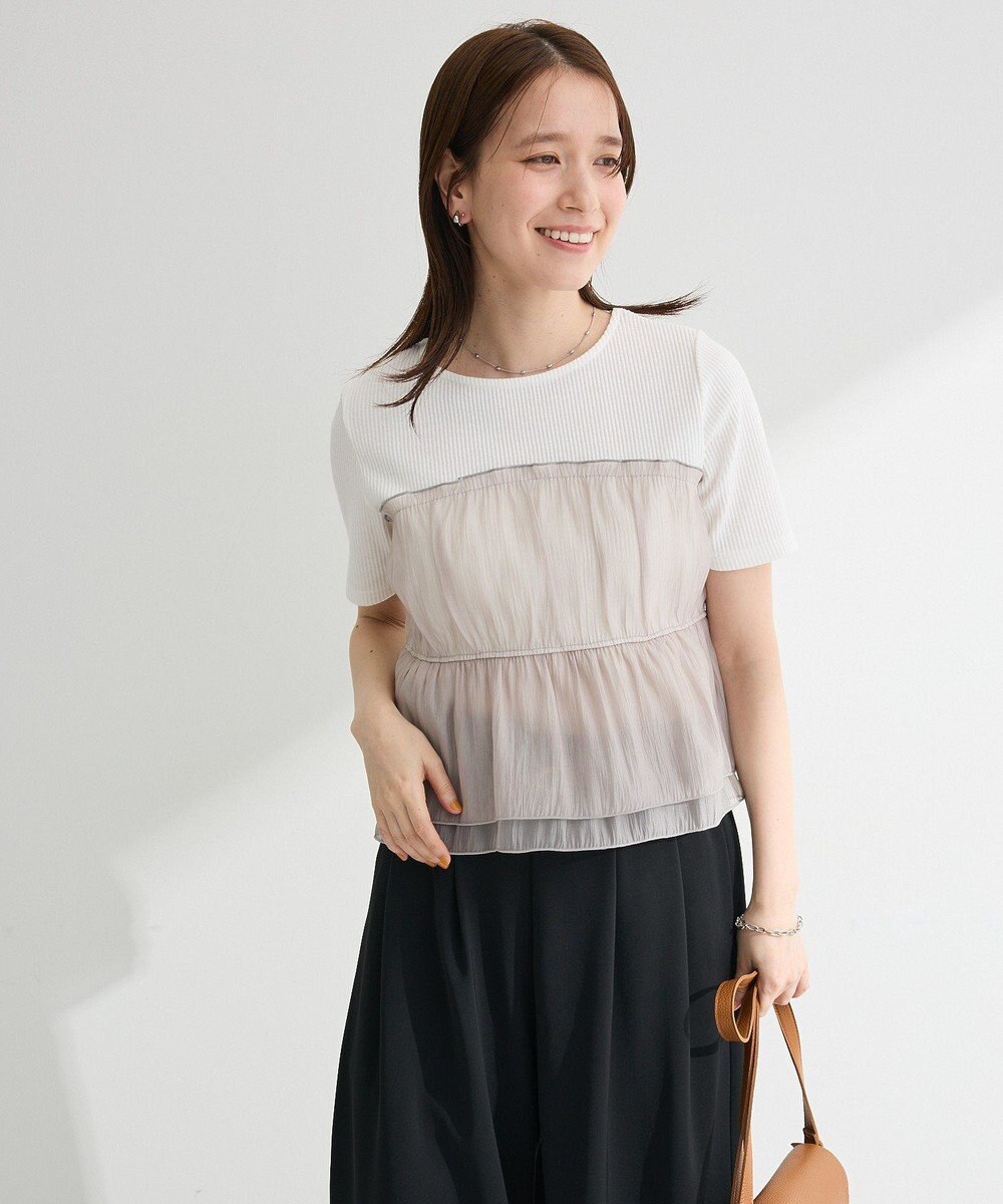 Green Parks オーガンジービスチェドッキング半袖プルオーハ 