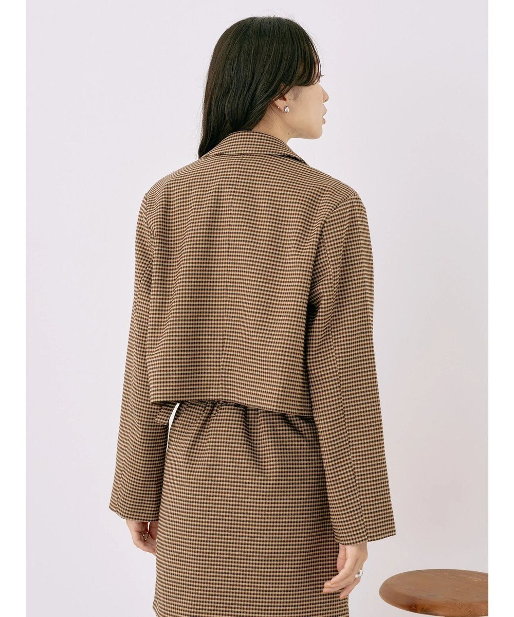 earth music&ecology チェックショートジャケット 