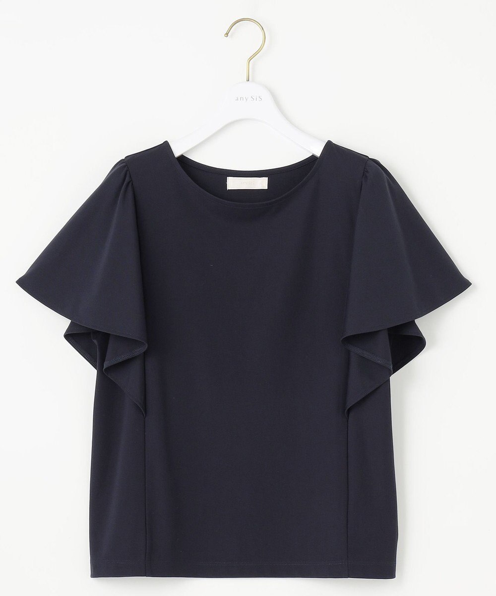 ANY SIS 【洗える】フリルスリーブ カットソー 
