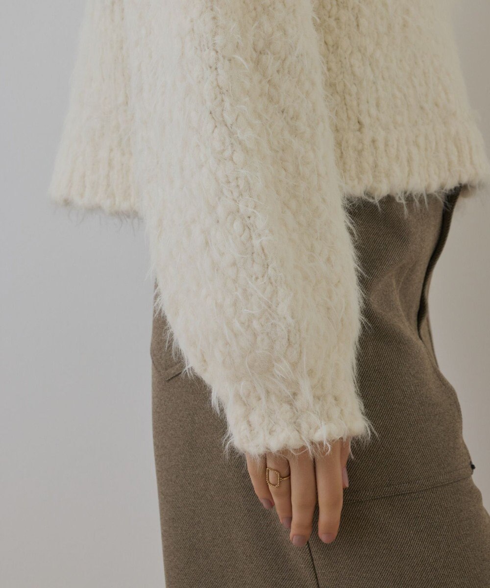 GRACE CONTINENTAL バルキーフェザーニットトップ 