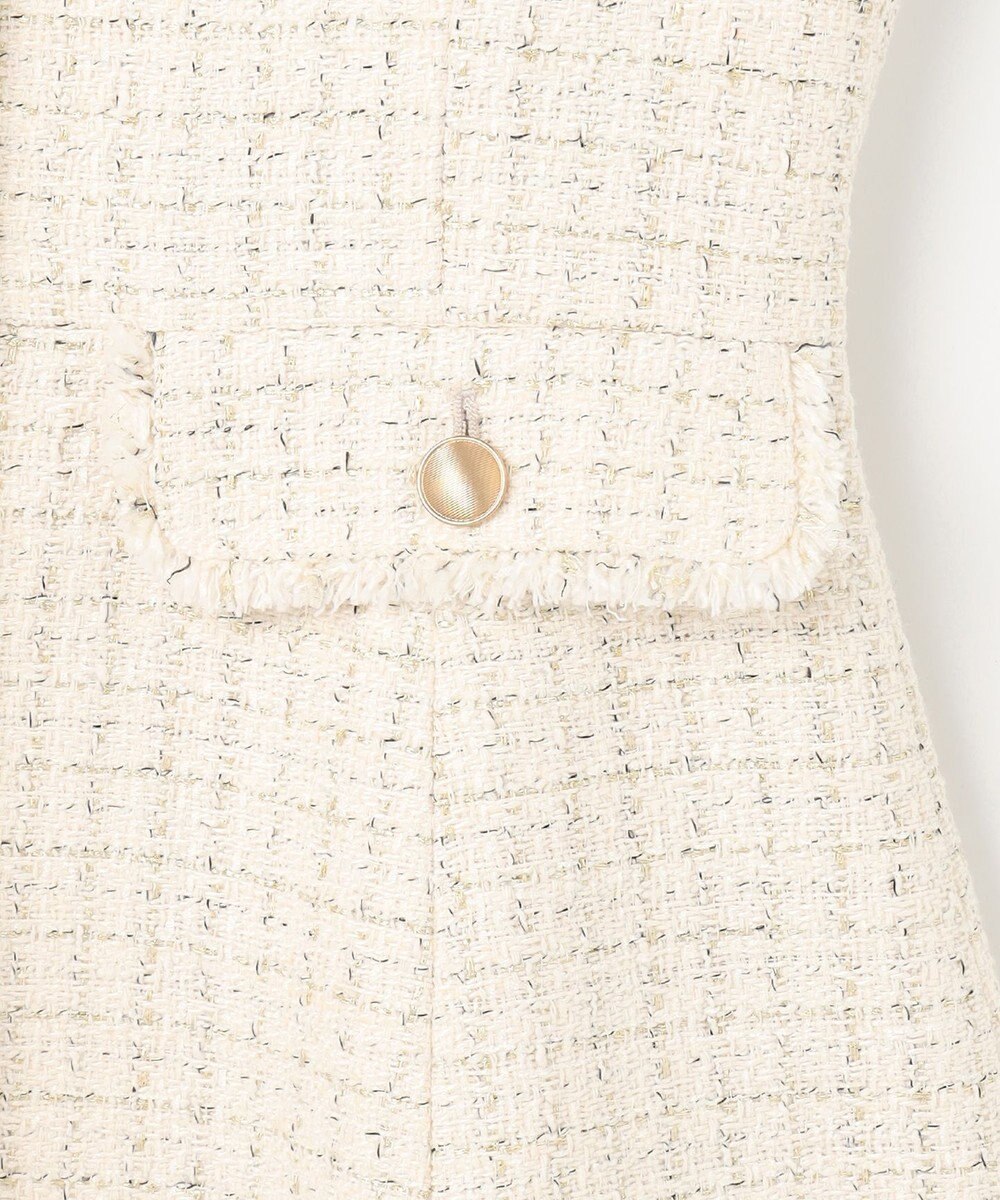 ANY SIS ファンシーツイードペプラム ジレ 