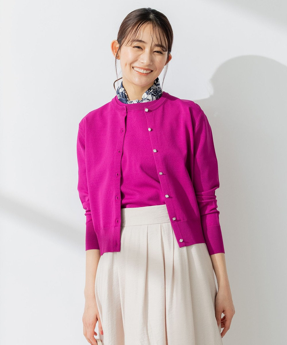 組曲 【8色展開・アンサンブル対応】ブーケカラーカーディガン 