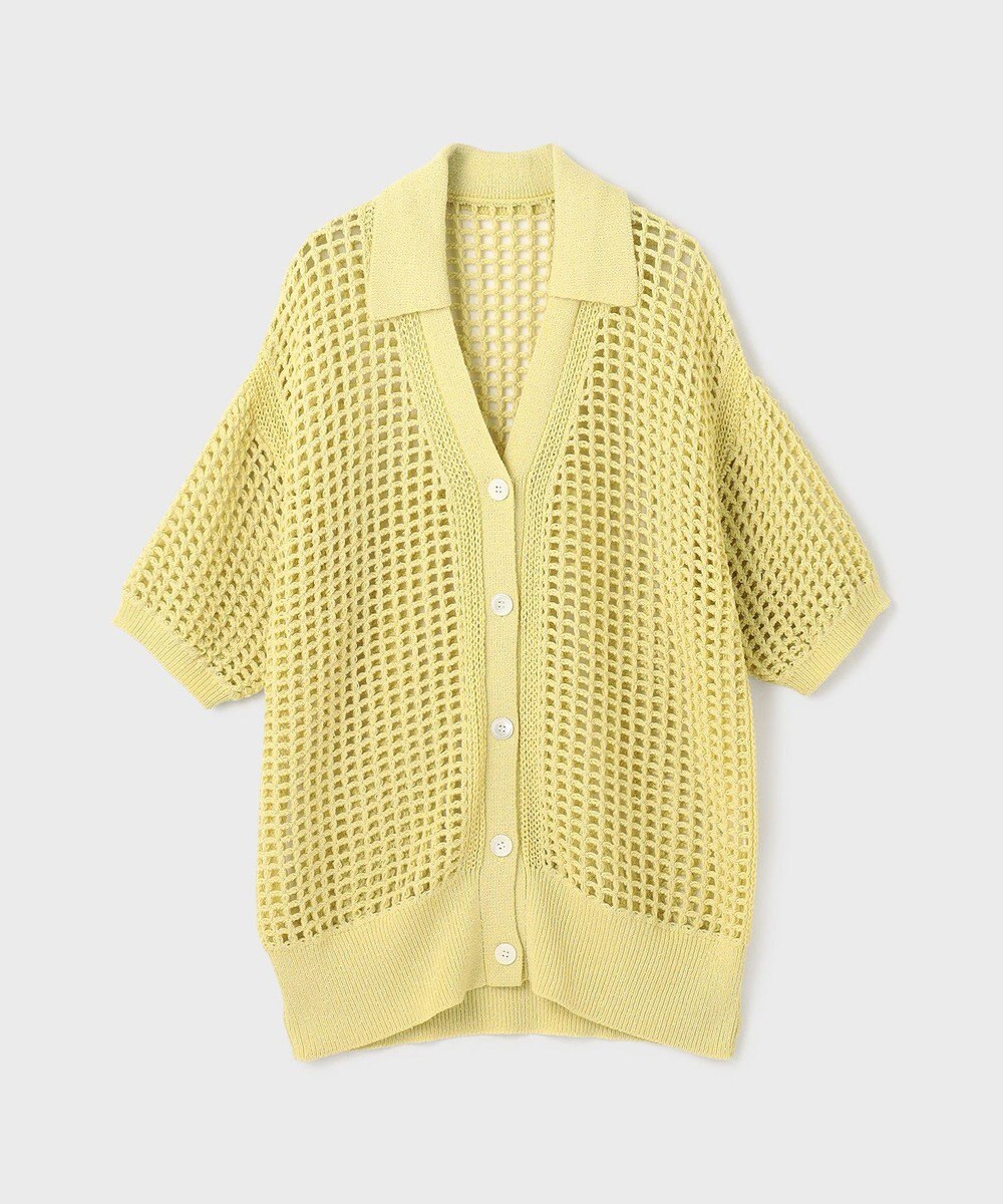 GRACE CONTINENTAL メッシュスキッパーニットカーディガン 