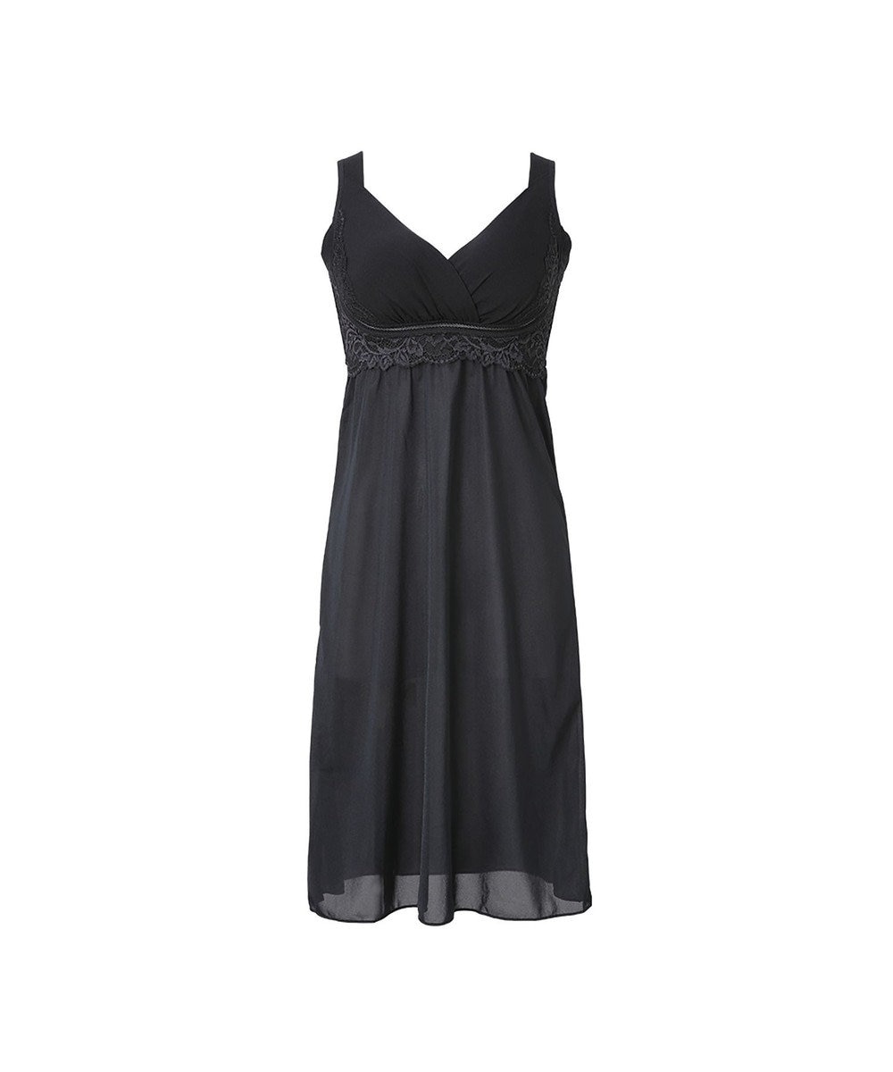 BRADELIS New York 【BRADELIS NewYork peace】綿混キャッチャーカップレースブラスリップ25 補正 下着 インナー カップ付き ワンピース 