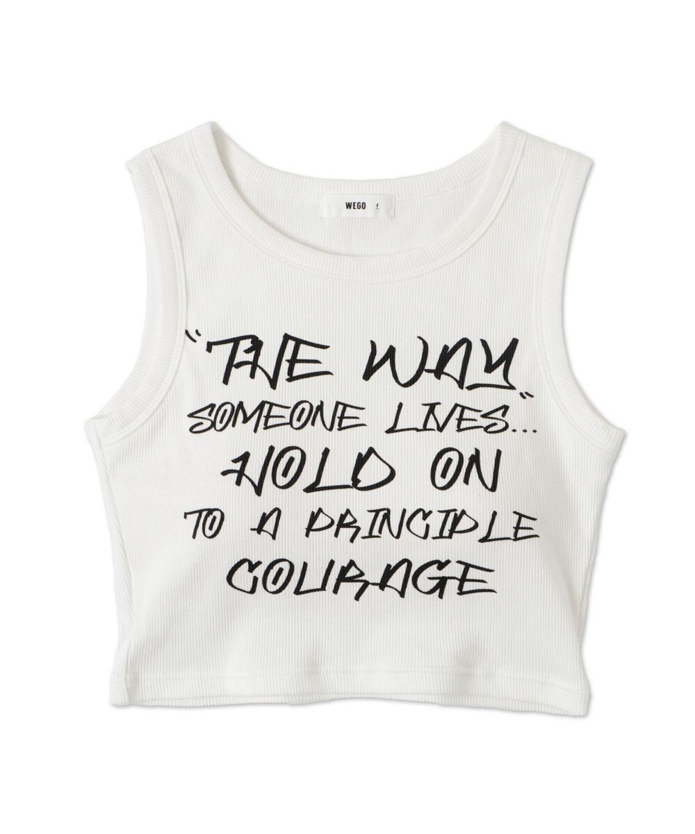 WEGO 【カップ付き】ハンドライティングプリントカップインタンク 