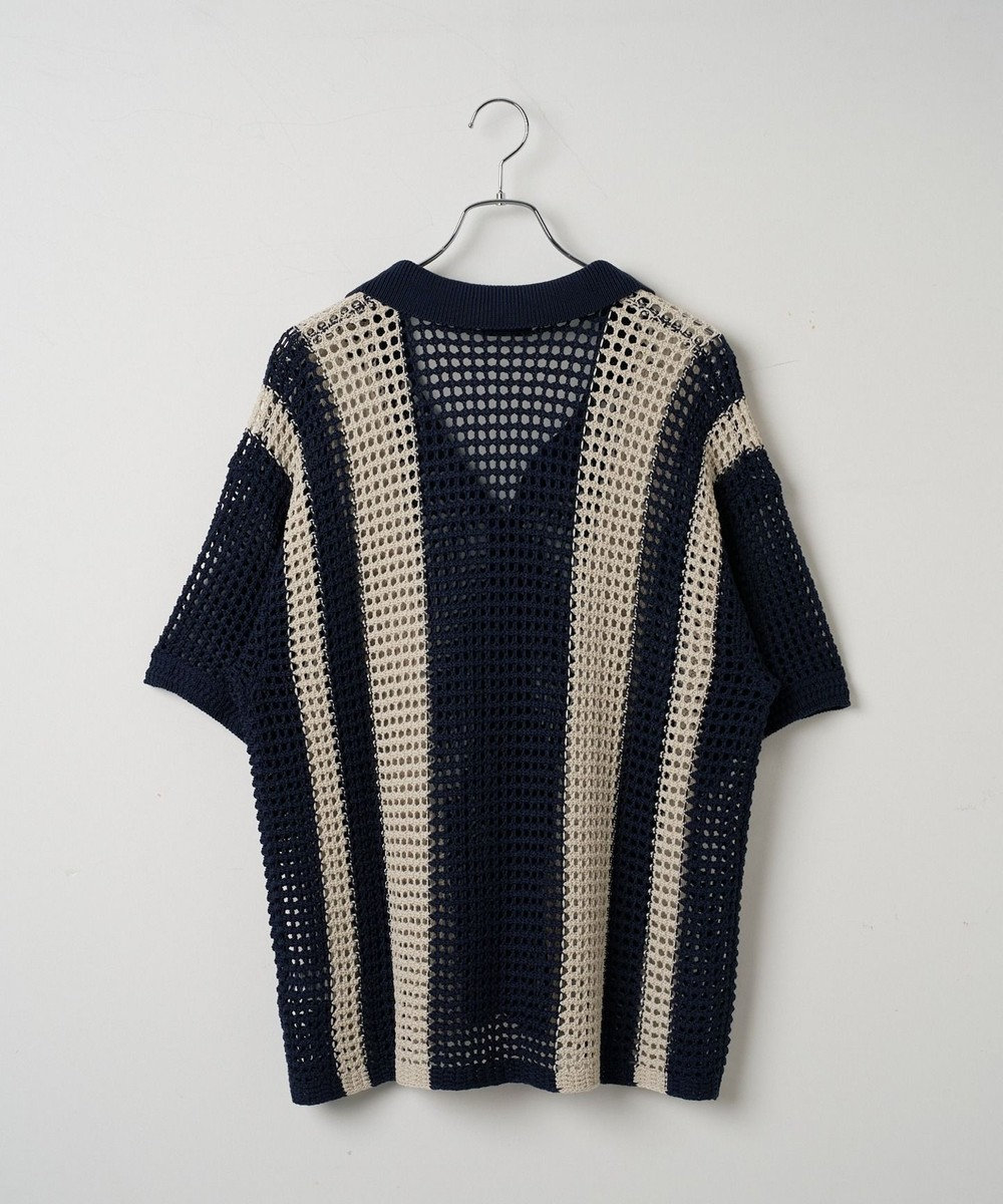 WEGO マルチストライプニットシャツ（S） 