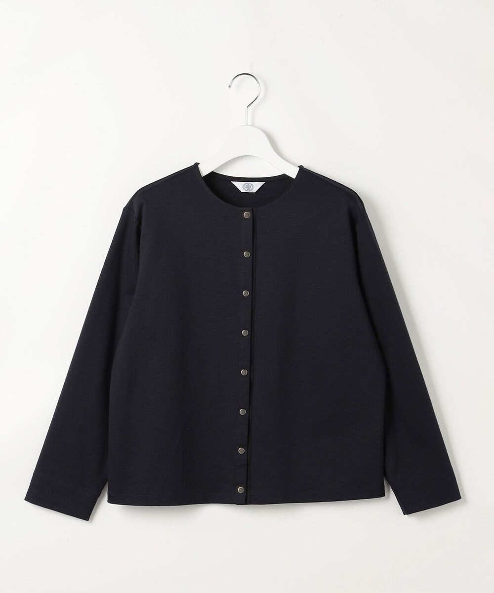 J.PRESS LADIES S 40Gポンチ クルーネック カーディガン 