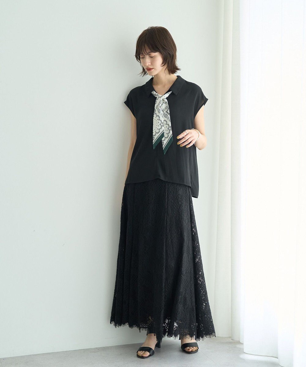 YECCA VECCA スカラップレースマーメイドスカート 