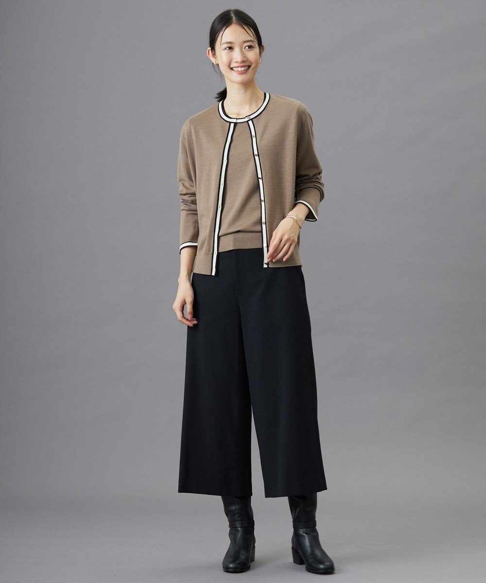 J.PRESS LADIES L 【洗える】トリムツイン ニット 