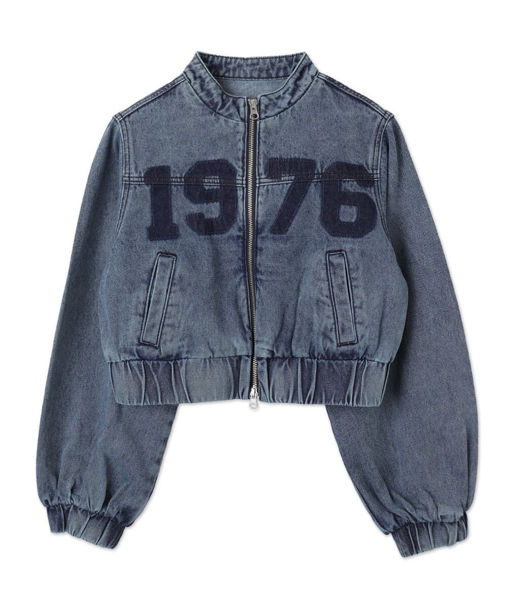 WEGO デニムショートバイカーブルゾン 