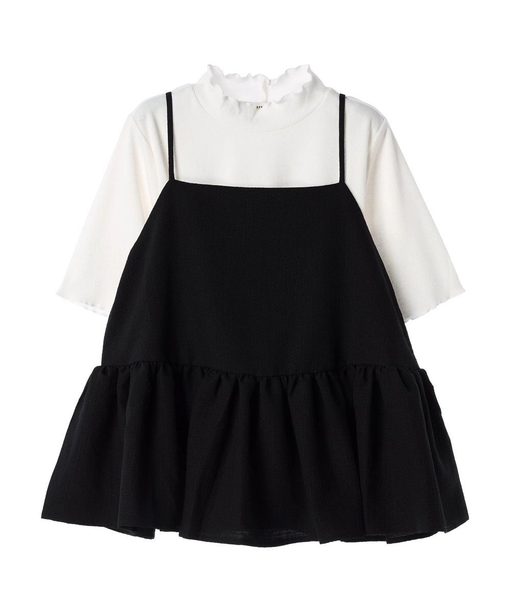 earth music&ecology ＳＥＴ２点ジャガードビスチェ＋リブプルオーバー 