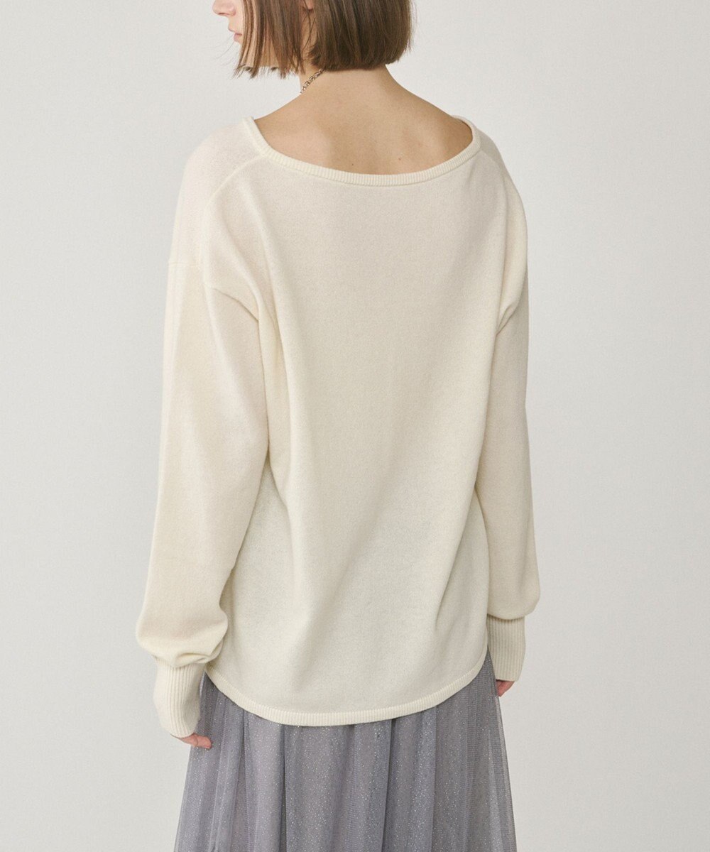 GRACE CONTINENTAL ウールVネックニットトップ 