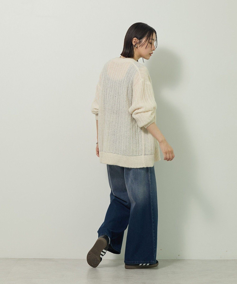 Green Parks シアーニットＶネックカーディガン 