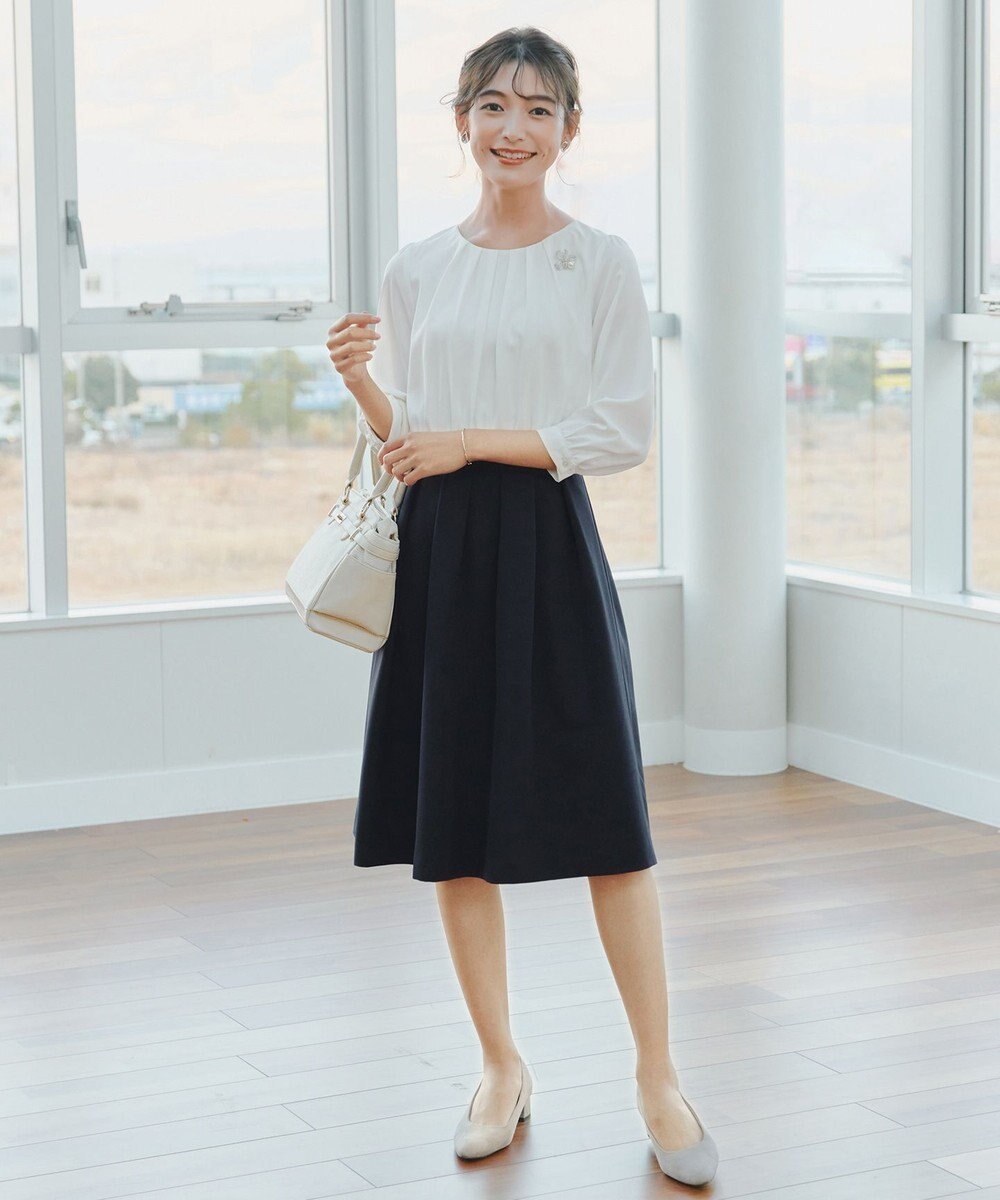 Tiaclasse L 【ダブルクロス】シフォンドッキングワンピース 