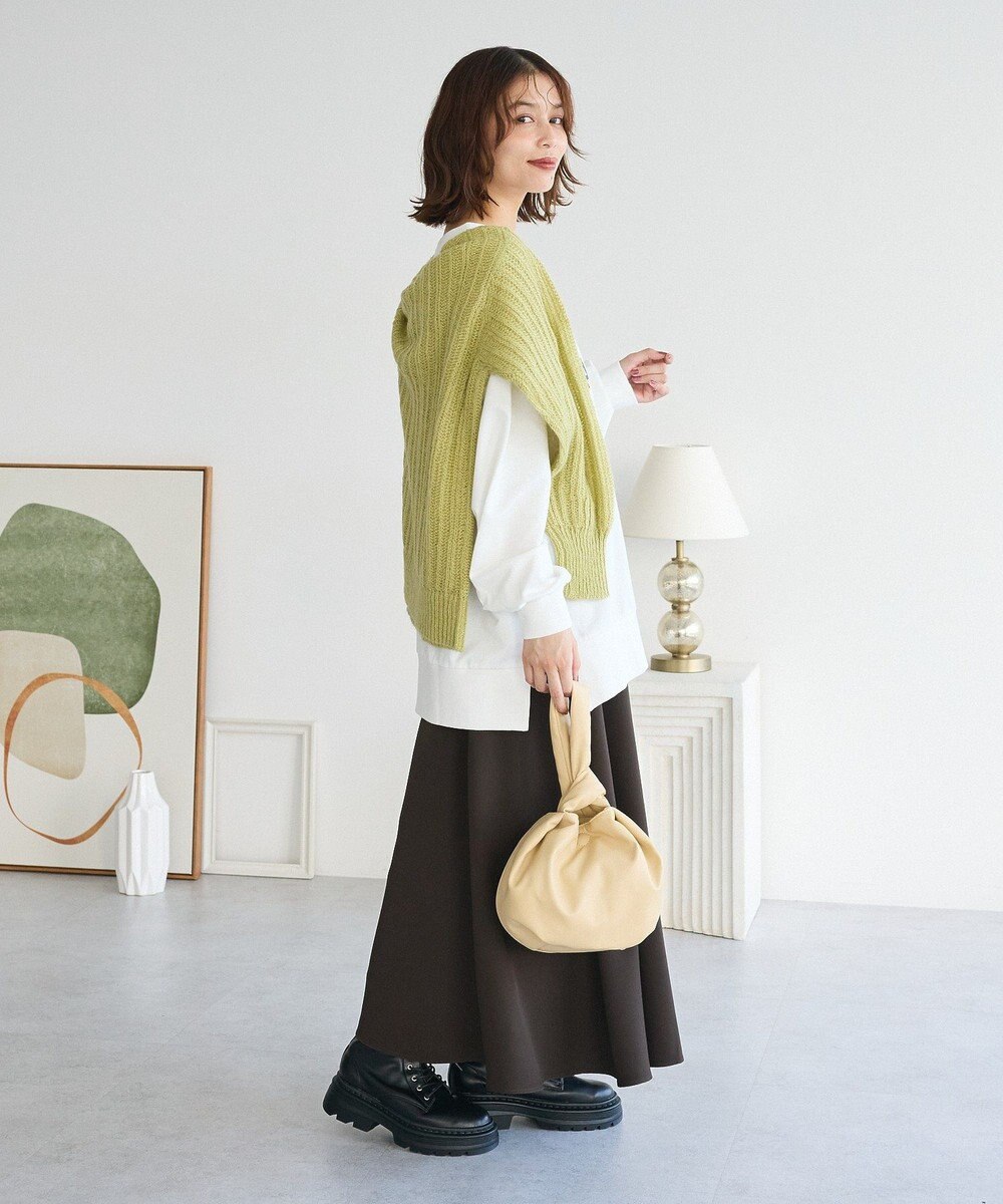 Green Parks シアーニットＶネックカーディガン 