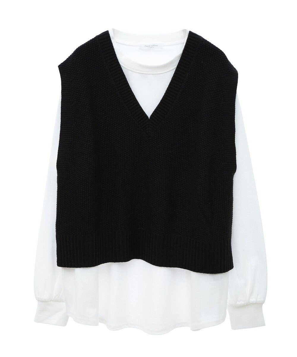 Green Parks ＳＥＴ２点　ニットベスト＋ロンＴＥＥ 