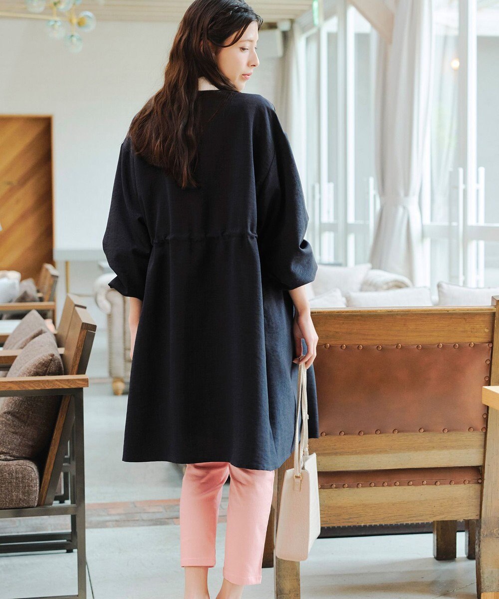 Tiaclasse 【洗える】パフスリーブ着流しコート 