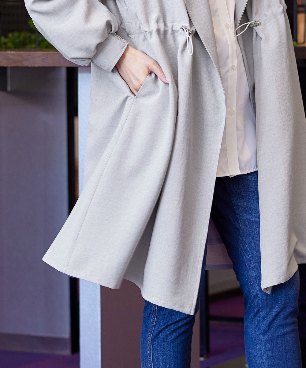 Tiaclasse 【洗える】パフスリーブ着流しコート 