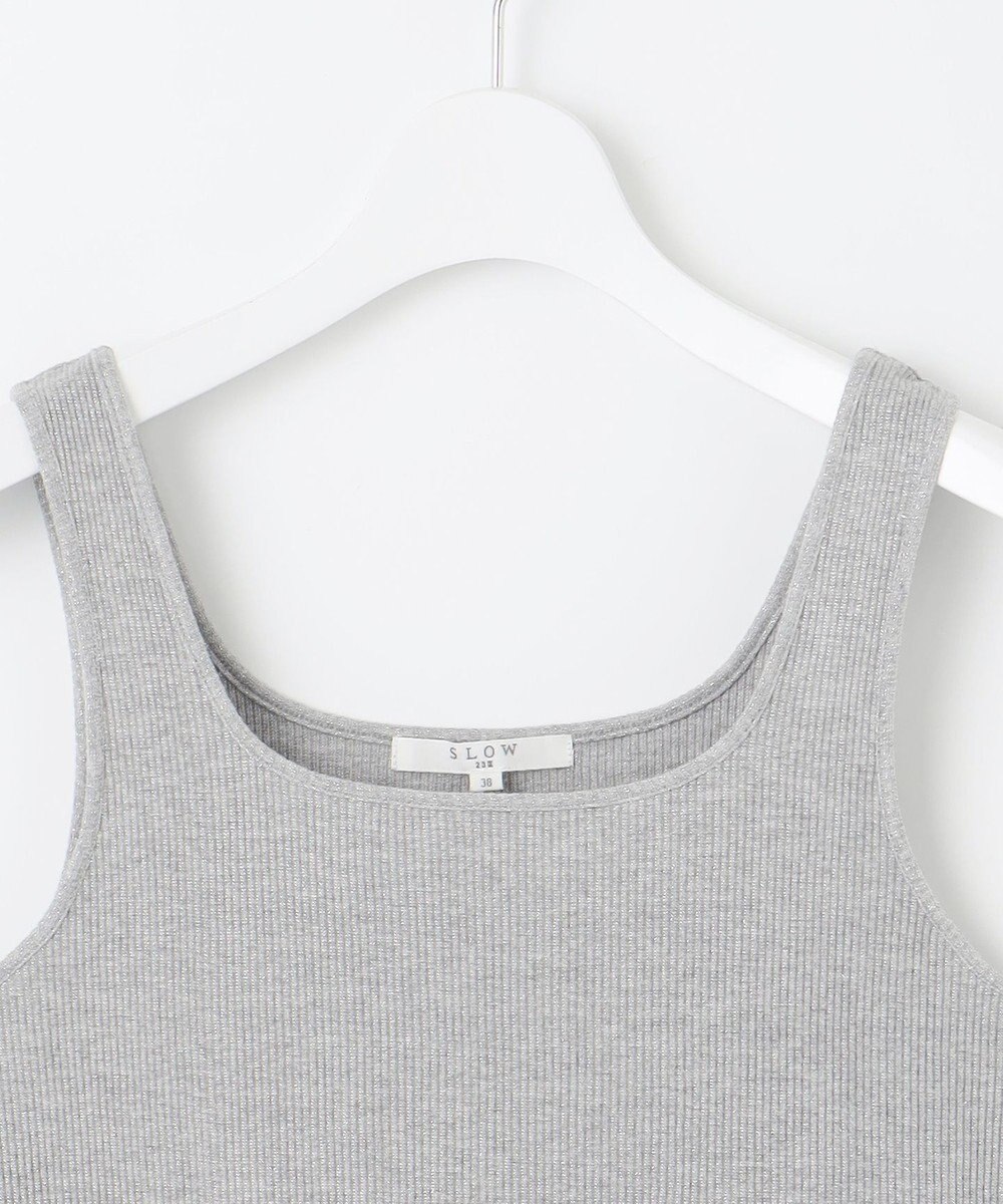 23区 【SLOW/一部店舗限定】好評につき新色追加！ラメリブジャージー タンクトップ 