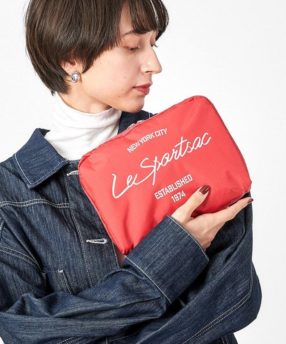 LeSportsac EXTRA LARGE RECTANGULAR COSMETIC/ロージーレッドスクリプトコスメティック ロージーレッドスクリプトコスメティック