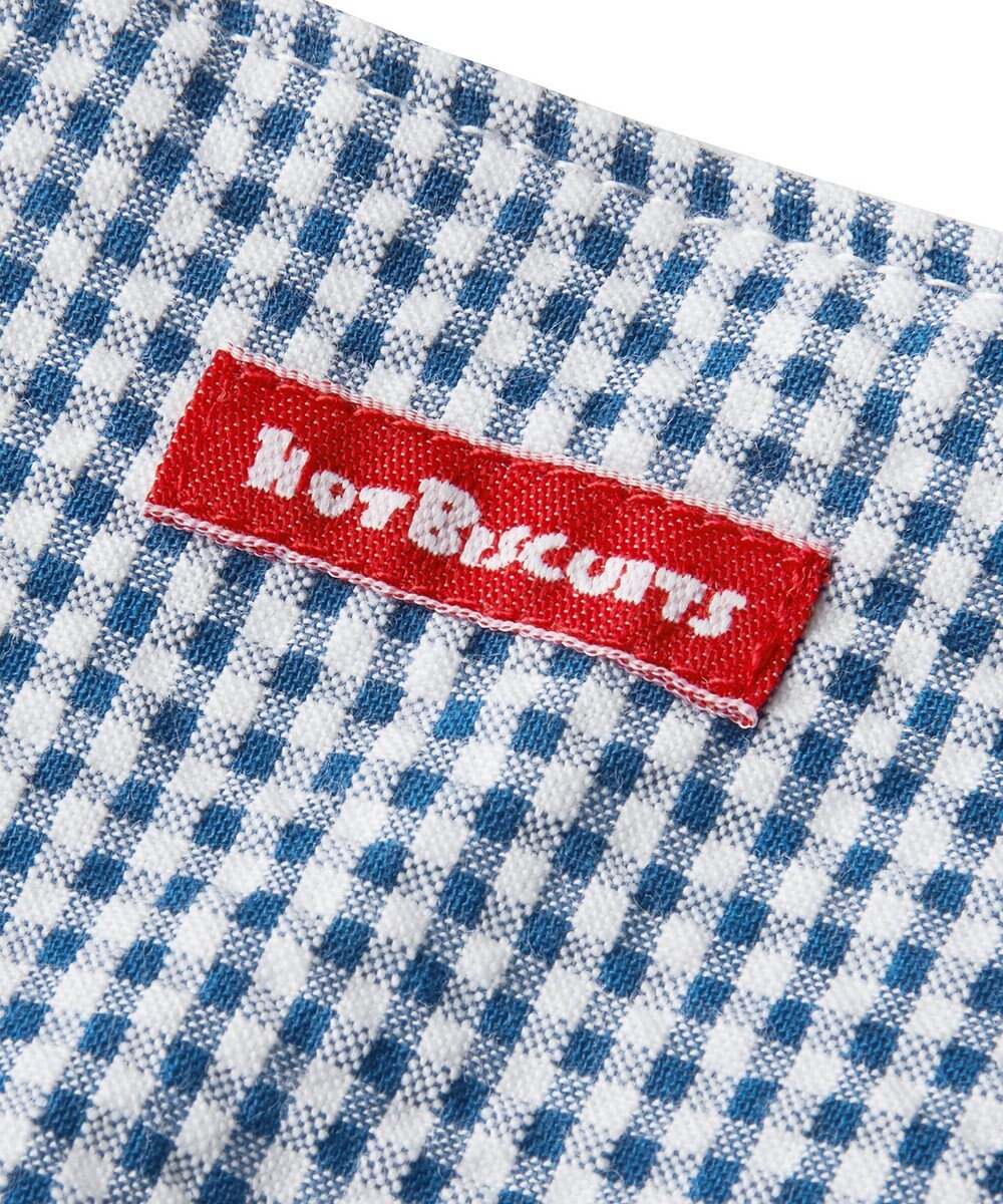 MIKI HOUSE HOT BISCUITS 【70-90cm】 顔ドン　デニムロンパース 