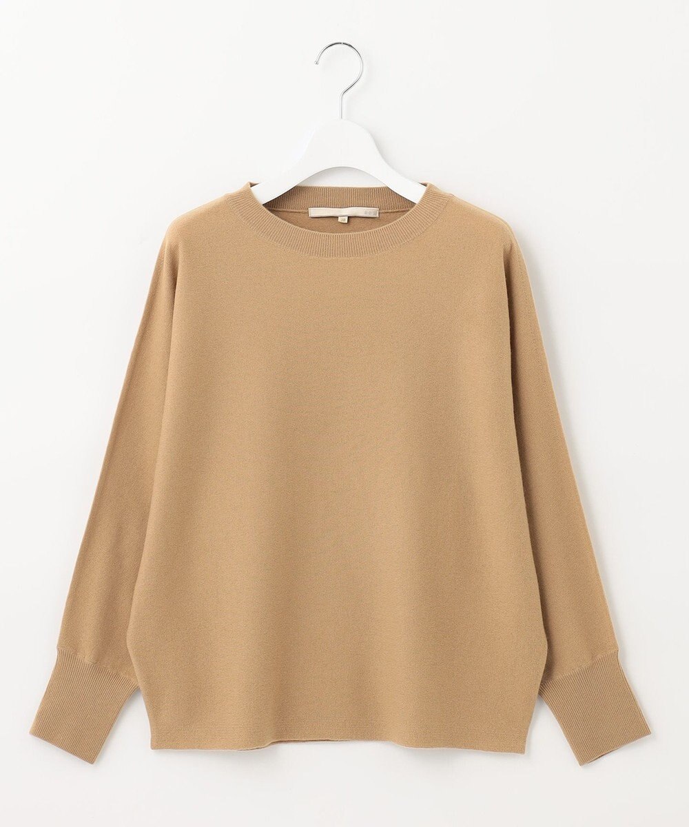 自由区 L 【洗える】ソフトウールハイゲージ ドルマンスリーブニット 