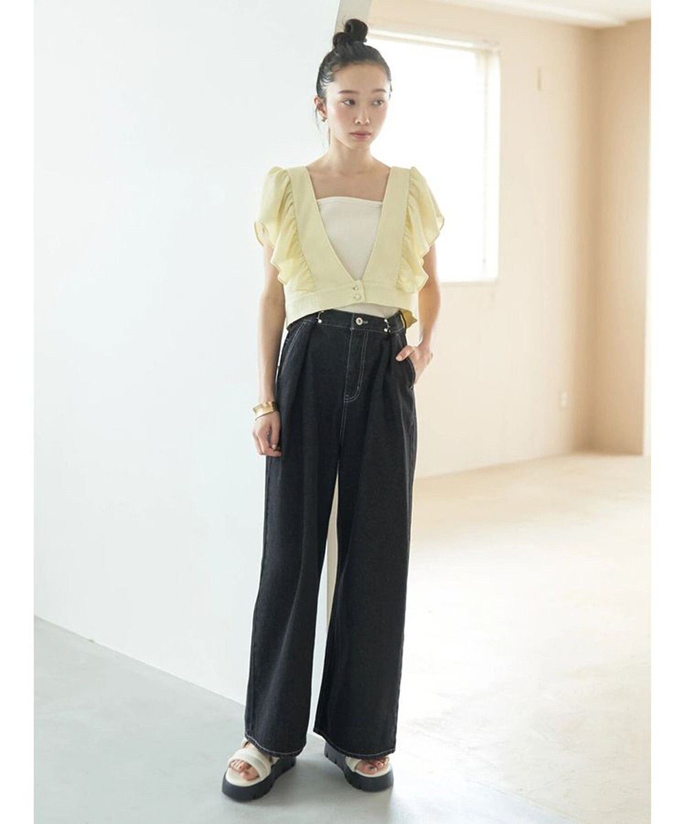 earth music&ecology タックホックデニムパンツ 