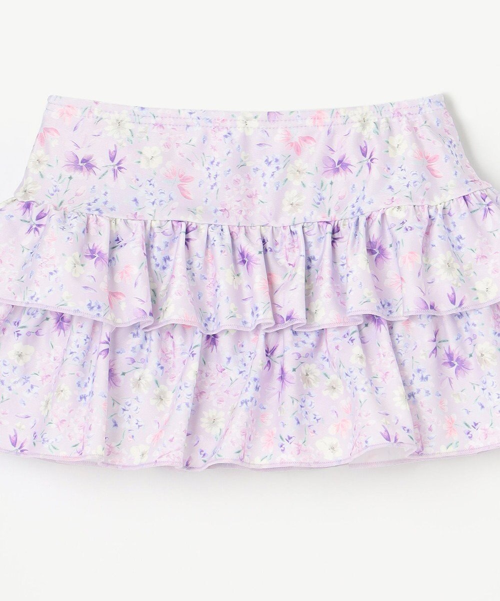 ANY KIDS ギンガムチェック×花柄セパレート水着 