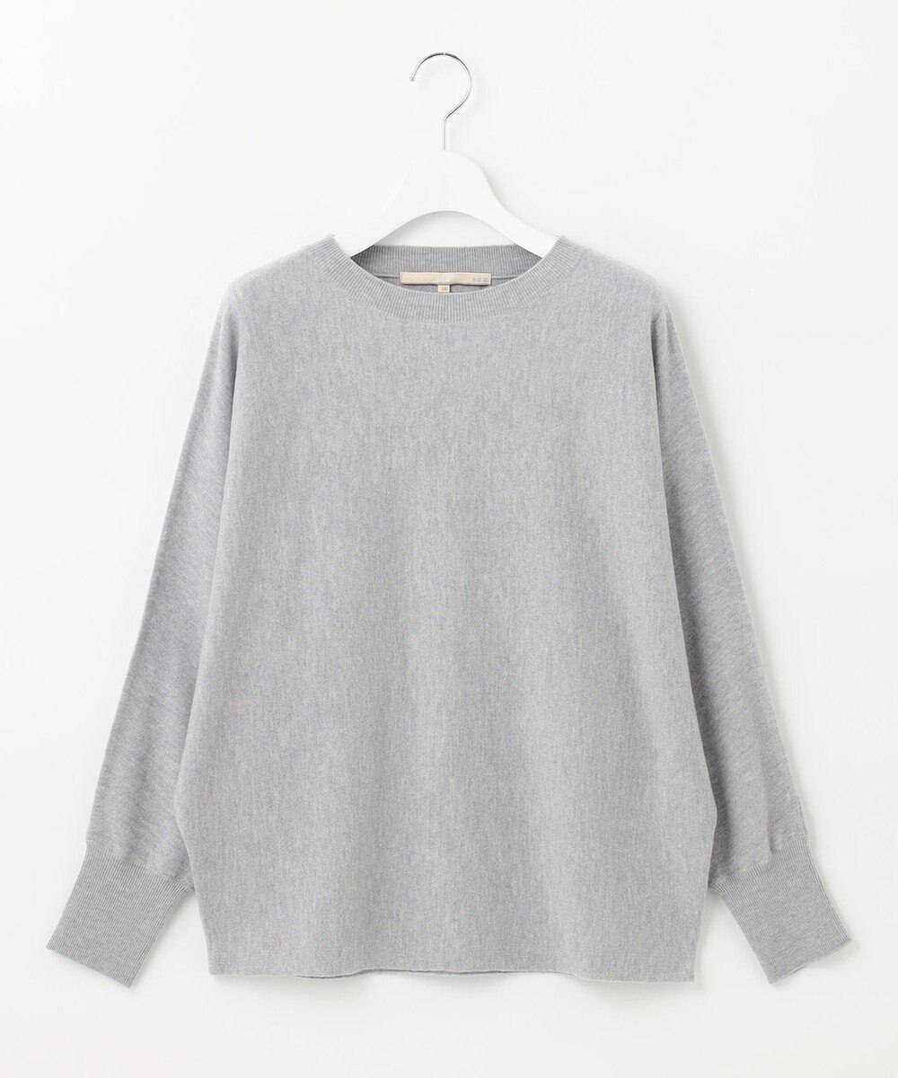 自由区 【洗える】ソフトウールハイゲージ ドルマンスリーブニット 