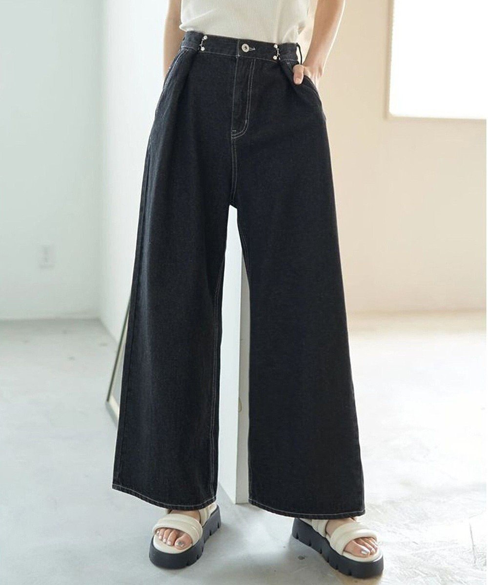 earth music&ecology タックホックデニムパンツ 