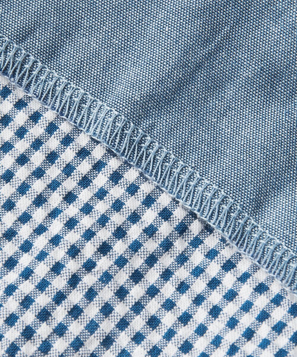 MIKI HOUSE HOT BISCUITS 【70-90cm】 顔ドン　デニムロンパース 