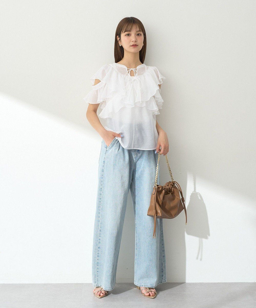 earth music&ecology タックホックデニムパンツ 