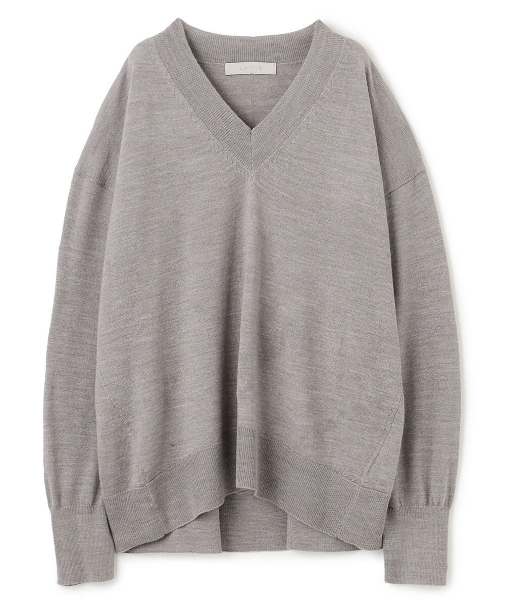 UNFILO ハイゲージウール Ｖネック 