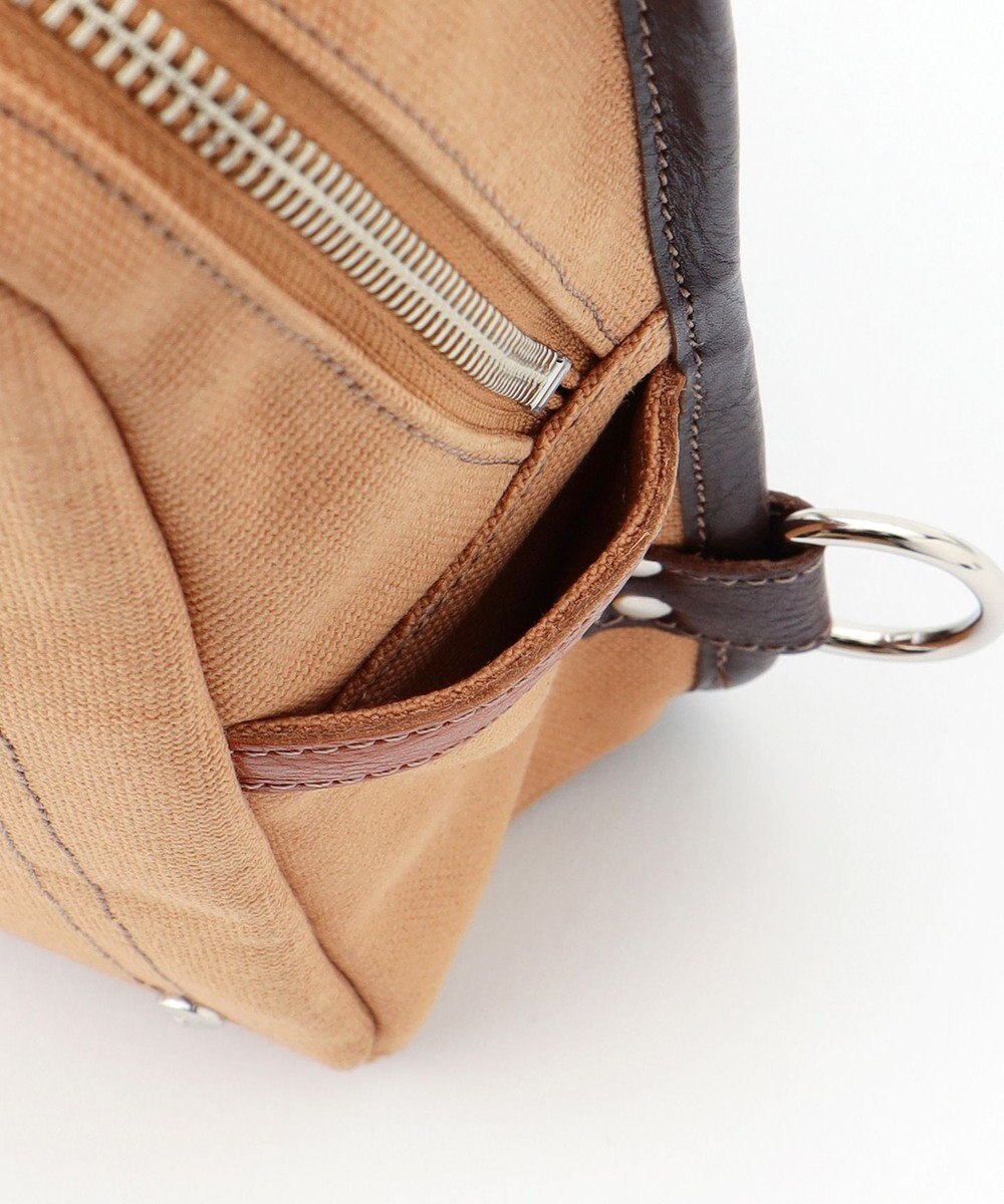 UNBILLION Otias 8号キャンバス牛革付属タテ型ボディバッグ 