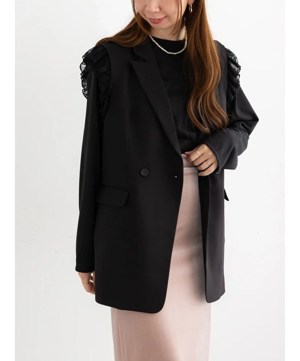 Te chichi レースドッキングテーラードジレ 