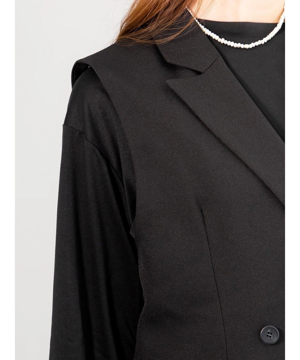 Te chichi レースドッキングテーラードジレ 