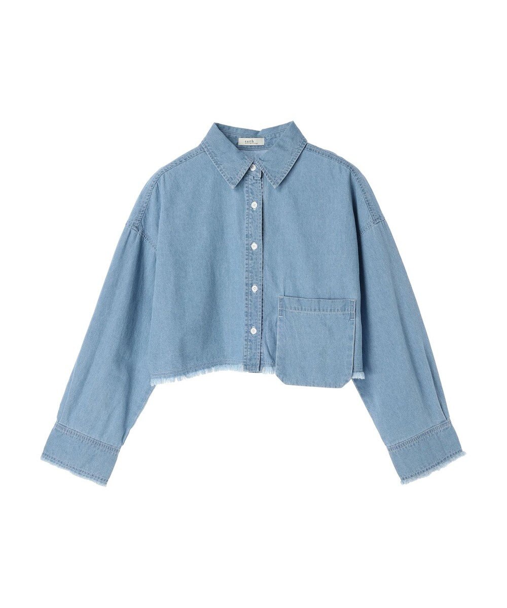 earth music&ecology クロップドポケットポイントシャツ 