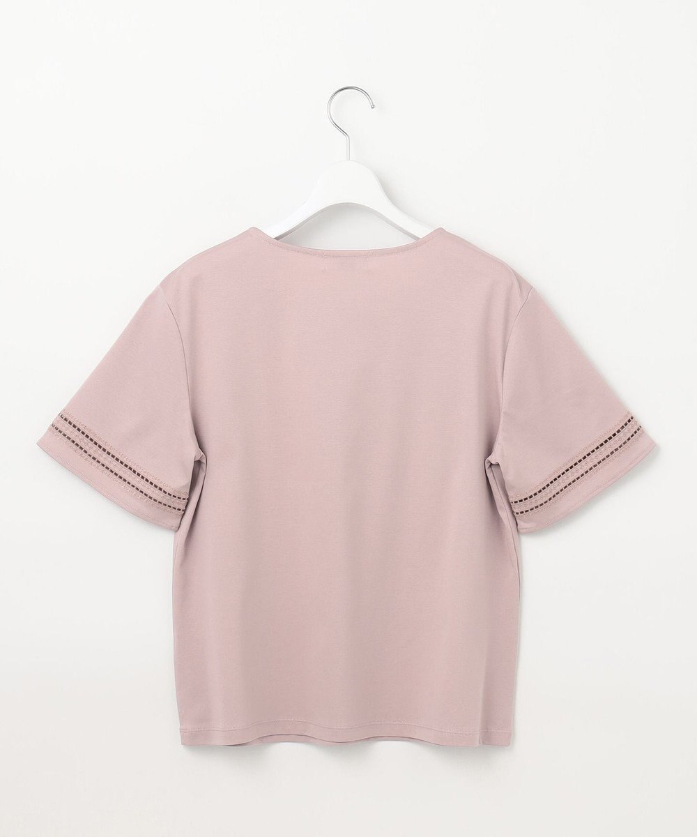 J.PRESS LADIES L 【接触冷感】コットンスムース 刺繍スリーブ カットソー 